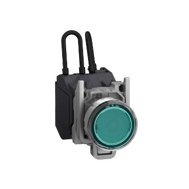 SCHNEIDER XB4BW23BM5GEX Harmony ATEX DG komplett nyomógombos LED tesztlámpa, Ø22, 24 VAC/DC, zöld