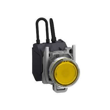 SCHNEIDER XB4BW25BM5GEX Harmony ATEX DG komplett nyomógombos LED tesztlámpa, Ø22, 24 VAC/DC, narancssárga