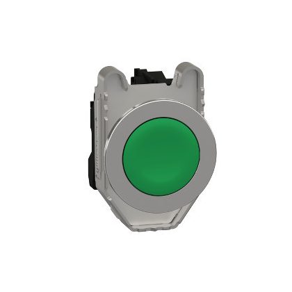   SCHNEIDER XB4FA31 Harmony panelbe süllyesztett komplett fém nyomógomb, Ø30, visszatérő, 1NO, zöld