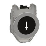   SCHNEIDER XB4FA3351 Harmony panelbe süllyesztett komplett fém nyomógomb, Ø30, visszatérő, 1NO, fekete, "le nyíl