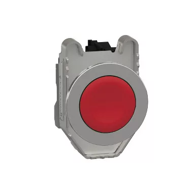 SCHNEIDER XB4FA42 Harmony panelbe süllyesztett komplett fém nyomógomb, Ø30, visszatérő, 1NC, piros