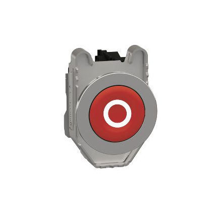   SCHNEIDER XB4FA4322 Harmony panelbe süllyesztett komplett fém nyomógomb, Ø30, visszatérő, 1NC, piros, "O