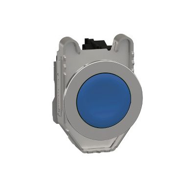 SCHNEIDER XB4FA61 Harmony panelbe süllyesztett komplett fém nyomógomb, Ø30, visszatérő, 1NO, kék