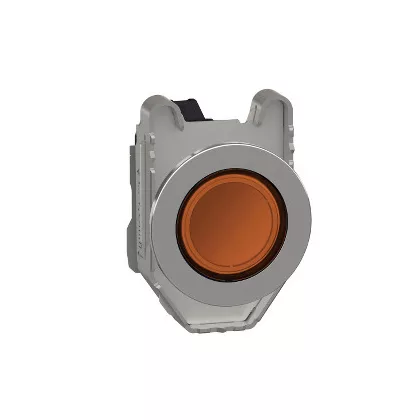 SCHNEIDER XB4FVM5 Harmony panelbe süllyesztett komplett fém LED jelzőlámpa, Ø30, 230 VAC, narancssárga