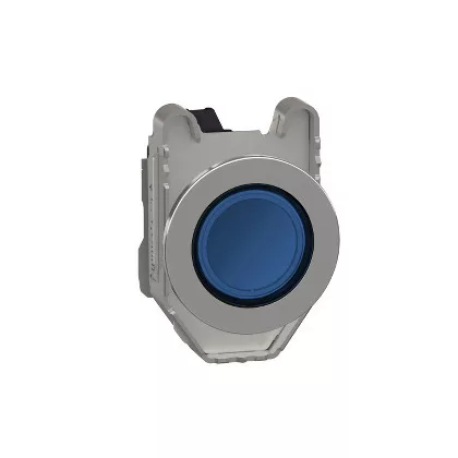 SCHNEIDER XB4FVM6 Harmony panelbe süllyesztett komplett fém LED jelzőlámpa, Ø30, 230 VAC, kék