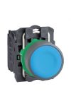 SCHNEIDER XB5AA61C0 Harmony komplett műanyag nyomógomb, Ø22, visszatérő, 1NO, kék, szürke körgyűrű
