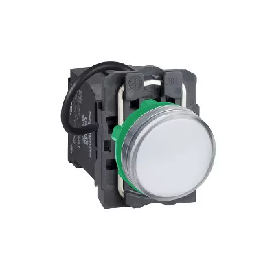 SCHNEIDER XB5AV5B1 Harmony komplett műanyag LED jelzőlámpa, Ø22, 400 VAC, fehér