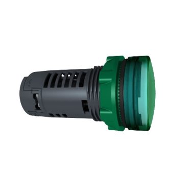 SCHNEIDER XB5EVG3 Harmony műanyag monolitikus LED jelzőlámpa, Ø22, 120 VAC, zöld