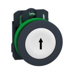 SCHNEIDER XB5FA3341 Harmony panelbe süllyesztett komplett műanyag nyomógomb, Ø30, visszatérő, 1NO, fehér, "fel nyíl"