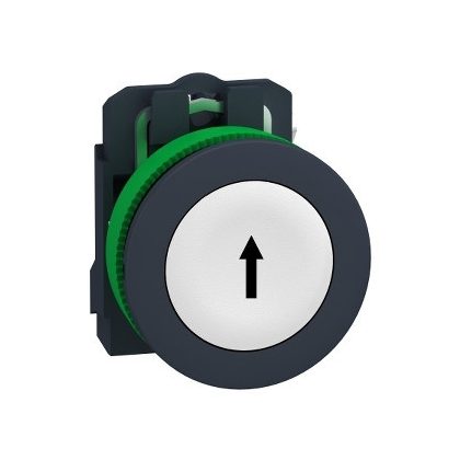   SCHNEIDER XB5FA3341 Harmony panelbe süllyesztett komplett műanyag nyomógomb, Ø30, visszatérő, 1NO, fehér, "fel nyíl"