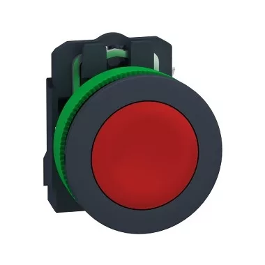 SCHNEIDER XB5FA42 Harmony panelbe süllyesztett komplett műanyag nyomógomb, Ø30, visszatérő, 1NC, piros