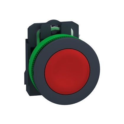   SCHNEIDER XB5FA42 Harmony panelbe süllyesztett komplett műanyag nyomógomb, Ø30, visszatérő, 1NC, piros