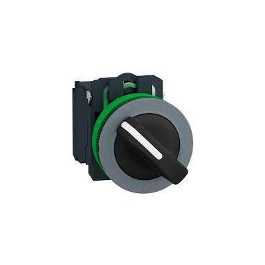 SCHNEIDER XB5FD21C0 Harmony panelbe süllyesztett komplett műanyag választókapcsoló, Ø30, 2 állású, 1NO, szürke körgyűrű