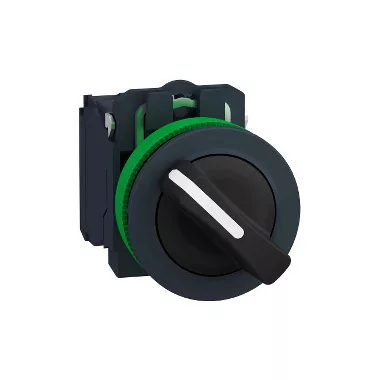 SCHNEIDER XB5FD41 Harmony panelbe süllyesztett komplett műanyag választókapcsoló, Ø30, 2 állású visszatérő, 1NO