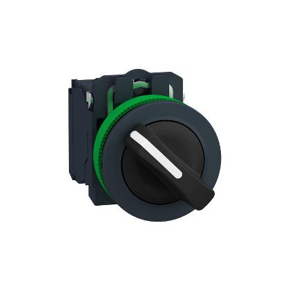 SCHNEIDER XB5FD41 Harmony panelbe süllyesztett komplett műanyag választókapcsoló, Ø30, 2 állású visszatérő, 1NO