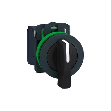 SCHNEIDER XB5FJ21 Harmony panelbe süllyesztett komplett műanyag kapcsoló, Ø30, meghosszabbított fogantyú, 2 állású, 1NO