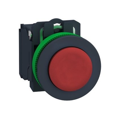   SCHNEIDER XB5FL42 Harmony panelbe süllyesztett komplett műanyag nyomógomb, Ø30, kiálló, visszatérő, 1NC, piros