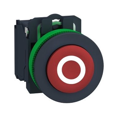 SCHNEIDER XB5FL4322 Harmony panelbe süllyesztett komplett műanyag nyomógomb, Ø30, kiálló, visszatérő, 1NC, piros, "O"