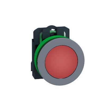 SCHNEIDER XB5FVB4C0 Harmony panelbe süllyesztett komplett műanyag LED jelzőlámpa, Ø30, 24 VAC/DC, piros, szürke körgyűrű