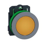 SCHNEIDER XB5FVB5C0 Harmony panelbe süllyesztett komplett műanyag LED jelzőlámpa, Ø30, 24 VAC/DC, narancssárga, szürke körgyűrű