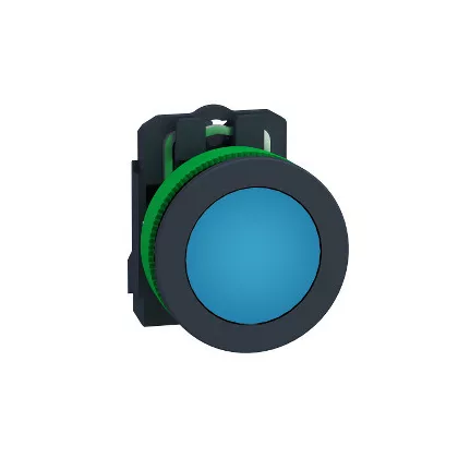   SCHNEIDER XB5FVB6 Harmony panelbe süllyesztett komplett műanyag LED jelzőlámpa, Ø30, 24 VAC/DC, kék