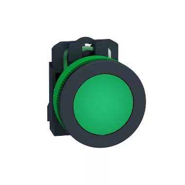 SCHNEIDER XB5FVM3 Harmony panelbe süllyesztett komplett műanyag LED jelzőlámpa, Ø30, 230 VAC, zöld