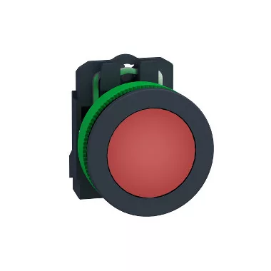 SCHNEIDER XB5FVM4 Harmony panelbe süllyesztett komplett műanyag LED jelzőlámpa, Ø30, 230 VAC, piros