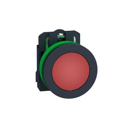 SCHNEIDER XB5FVM4 Harmony panelbe süllyesztett komplett műanyag LED jelzőlámpa, Ø30, 230 VAC, piros