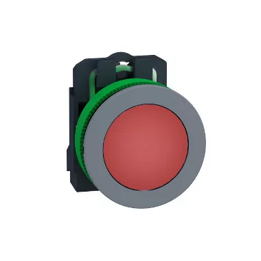 SCHNEIDER XB5FVM4C0 Harmony panelbe süllyesztett komplett műanyag LED jelzőlámpa, Ø30, 230 VAC, piros, szürke körgyűrű