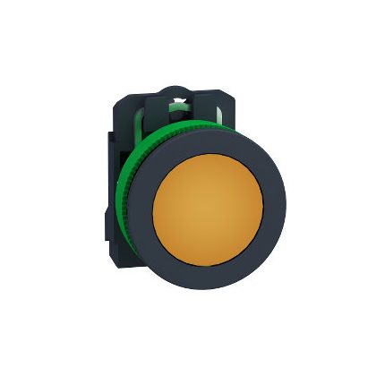 SCHNEIDER XB5FVM5 Harmony panelbe süllyesztett komplett műanyag LED jelzőlámpa, Ø30, 230 VAC, narancssárga