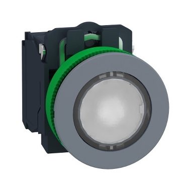 SCHNEIDER XB5FWCUST02 Harmony panelbe süllyesztett komplett műanyag LED világító nyomógomb, Ø30, személyre szabott