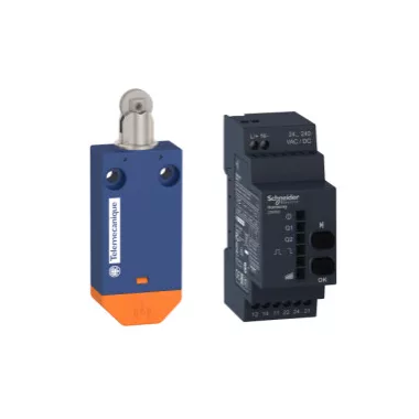 SCHNEIDER XCMWD02 XCMW vezeték- és akkumulátor nélküli miniatűr végálláskapcsoló készlet (XCMW102 + vevő)