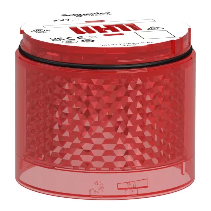   SCHNEIDER XVB7C24 Light Module, Harmony XVB7 Modular Tower Light, Red, Ø70mm, Steady, Colored Lens