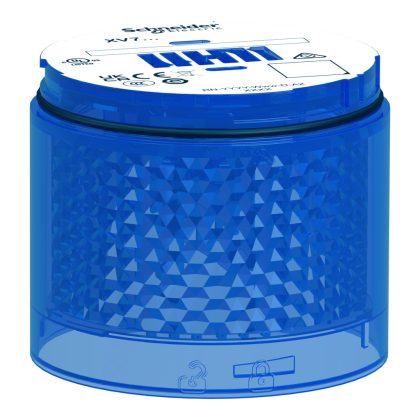   SCHNEIDER XVB7C26 Light Module, Harmony XVB7 Modular Tower Light, Blue, Ø70mm, Steady, Colored Lens