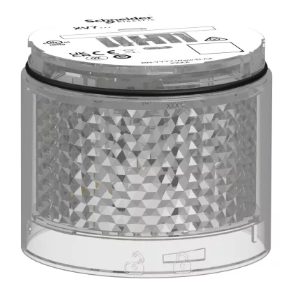   SCHNEIDER XVB7C57 Light Module, Harmony XVB7 Modular Tower Light, White, Ø70mm, Blinking, Colored Lens