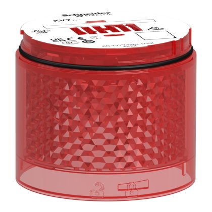   SCHNEIDER XVB7C64 Light Module, Harmony XVB7 Modular Tower Light, Red, Ø70mm, Flashing, Colored Lens