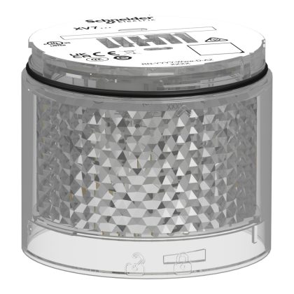   SCHNEIDER XVB7C67 Light Module, Harmony XVB7 Modular Tower Light, White, Ø70mm, Flashing, Colored Lens