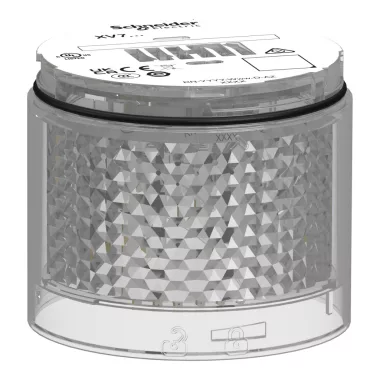 SCHNEIDER XVB7CM9 Light Module, Harmony XVB7 Modular Tower Light, Multi Pattern & Colored, Ø70mm, Clear Lens