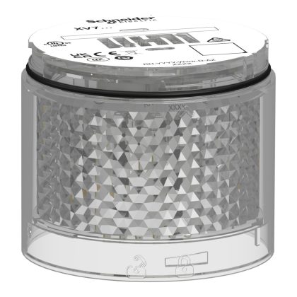  SCHNEIDER XVB7CM9 Light Module, Harmony XVB7 Modular Tower Light, Multi Pattern & Colored, Ø70mm, Clear Lens