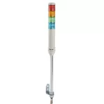   SCHNEIDER XVC4B45S Harmony XVC monolitikus Ø40 fényoszlop, 1 piros 1 narancs 1 zöld 1 kék folyamatos/villogó, hangjelző, tartócső, 24 VAC/DC