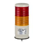   SCHNEIDER XVC6B25SK Harmony XVC monolitikus Ø60 fényoszlop, 1 piros 1 narancs folyamatos/villogó, hangjelzővel, 24 VAC/DC