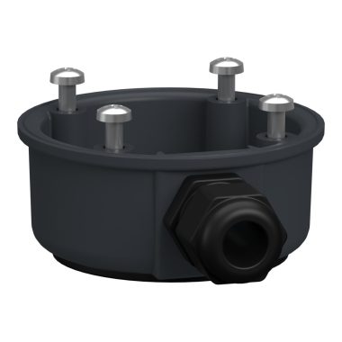 SCHNEIDER XVZ07 Universal Mounting Accessory, Harmony XV4/XV6/XVB7 Modular Tower Light, Plastic Side Entry Adapter, Grey