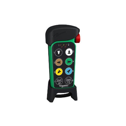 SCHNEIDER ZART8LS Harmony eXLhoist vezetéknélküli daruvezérlő, kijelző nélkül, LED visszajelzés, 6+1 nyomógomb