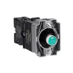   SCHNEIDER ZB2BWM32C Easy Harmony XB2, Világító aljzat, gallér, zöld led, fém, 
