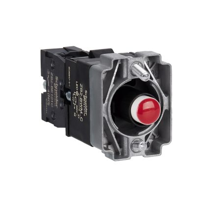   SCHNEIDER ZB2BWM41C Easy Harmony XB2, Világító aljzat, gallér, piros led, fém, 