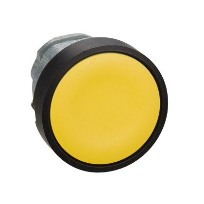   SCHNEIDER ZB4BA57 Harmony fém nyomógomb fej, Ø22, visszatérő, sárga, feete perem