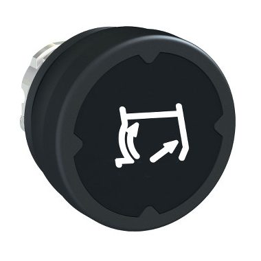 SCHNEIDER ZB4BC28012RA Harmony fém durva környezeti nyomógomb fej, Ø22, visszatérő, fekete, elforgatott szimbólummal