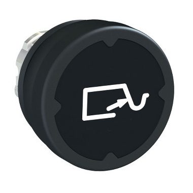 SCHNEIDER ZB4BC28014 Harmony fém durva környezeti nyomógomb fej, Ø22, visszatérő, fekete, szimbólummal