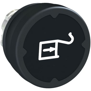 SCHNEIDER ZB4BC28015 Harmony fém durva környezeti nyomógomb fej, Ø22, visszatérő, fekete, szimbólummal