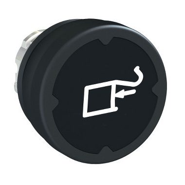 SCHNEIDER ZB4BC28040 Harmony fém durva környezeti nyomógomb fej, Ø22, visszatérő, fekete, szimbólummal